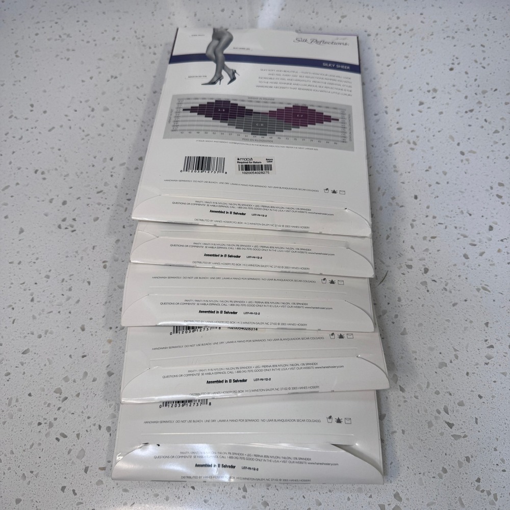 Hanes Silk Reflections 5pk Silky‎ Sheer Pantyhose Town Taupe Size CD Style 716 - Picture 4 of 7